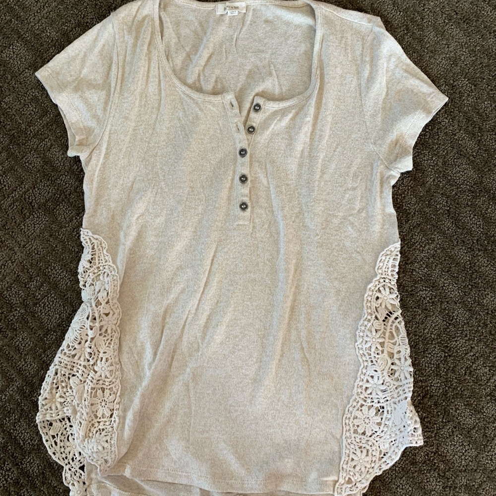 Crocheted Side Casual Blouse